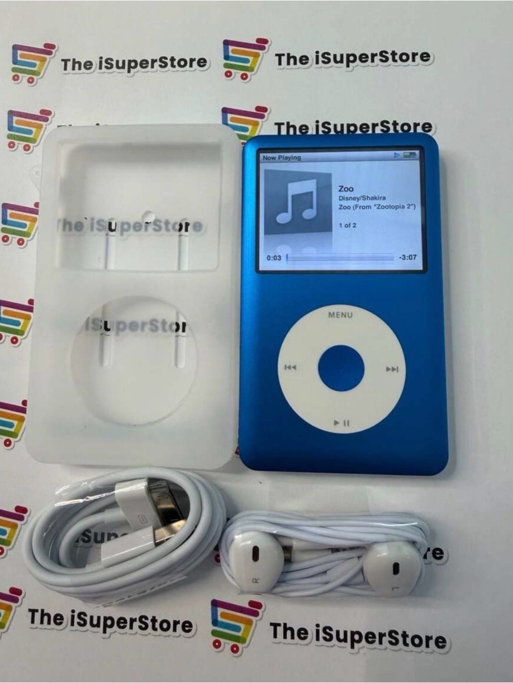 Custom Apple iPod Classic 7th Generation 160GB - Blue  - 1 YR Warranty